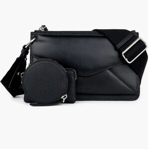 Black leather Crossbody Bag